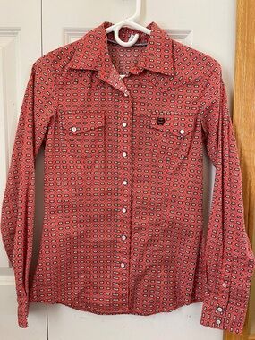 Cinch Button-Down Shirt- XS Great Condition!